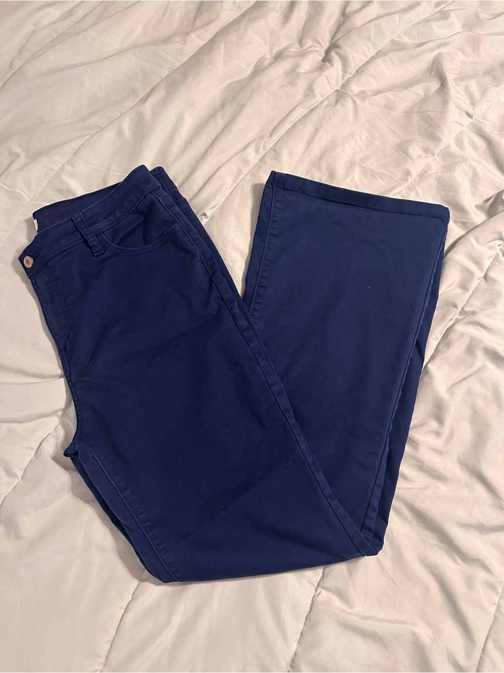 Zenana Outfitters Navy Wide-Leg flare Stretch Jeans